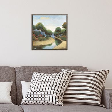 Amanti Art By the Waterways I River Framed Canvas Wall Art