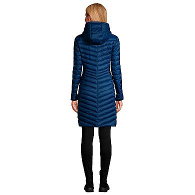 Petite Lands' End Hood Ultralight Down Long Packable Coat