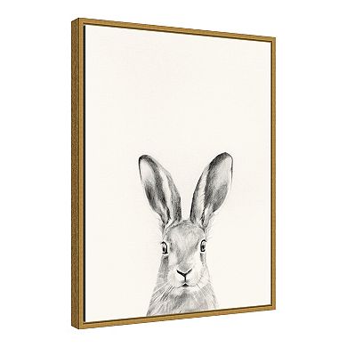 Amanti Art Animal Mug I (Rabbit) Framed Canvas Print