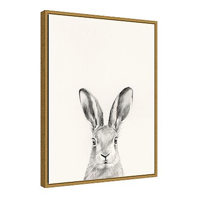 Amanti Art Animal Mug I (Rabbit) Framed Canvas Print