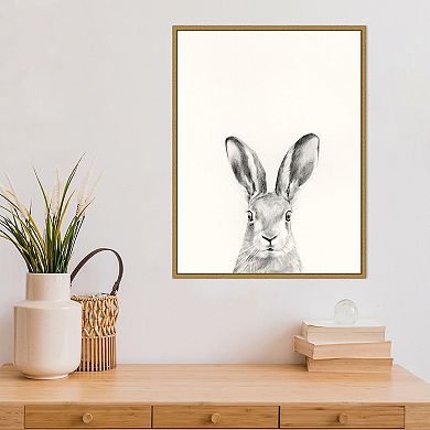 Amanti Art Animal Mug I (Rabbit) Framed Canvas Print