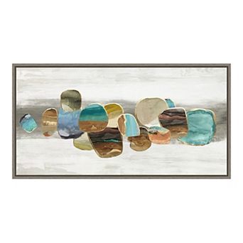 Amanti Art Glided Stones I Framed Canvas Print
