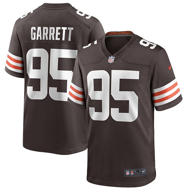 Men's Nike Myles Garrett Brown Cleveland Browns Game Player Jersey