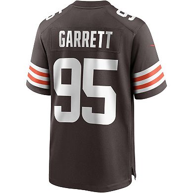 Men's Nike Myles Garrett Brown Cleveland Browns Game Player Jersey
