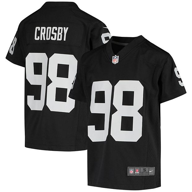 raiders jersey xxl Black Maxx Crosby 98 Stitched