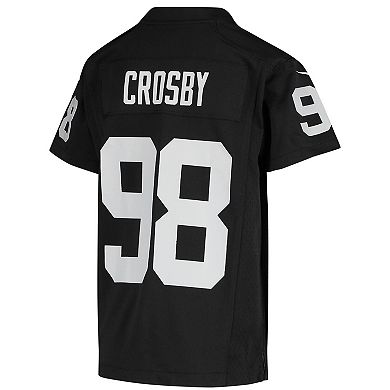 Youth Nike Maxx Crosby Black Las Vegas Raiders Game Jersey