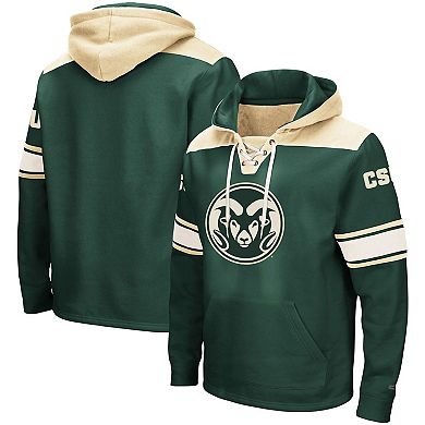 Men's Colosseum Green Colorado State Rams 2.0 Lace-Up Logo Pullover Hoodie