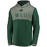 Men's Fanatics Branded Green Minnesota Wild Iconic Marbled Clutch Pullover Hoodie