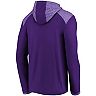 Men's NFL Pro Line by Fanatics Branded Purple Minnesota Vikings Iconic Marbled Clutch Hoodie Long Sleeve T-Shirt