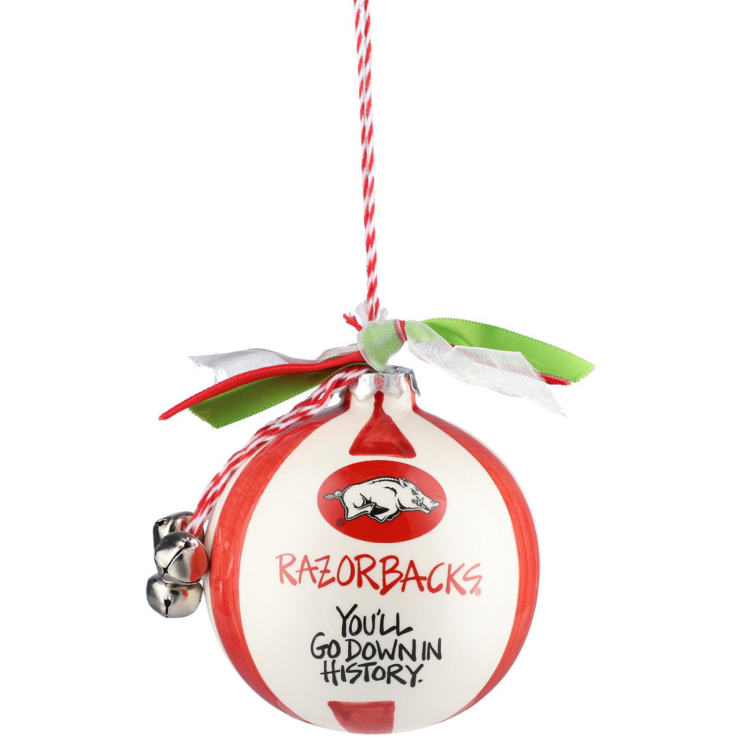 Image for Unbranded Arkansas Razorbacks Ceramic Team Ball Ornament at Kohl's.