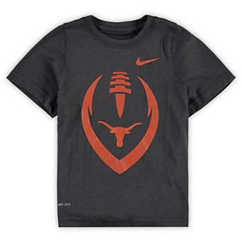 Preschool Nike Anthracite Texas Longhorns Football Icon Performance T-Shirt