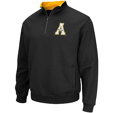 Men's Colosseum Black Appalachian State Mountaineers Tortugas Logo Quarter-Zip Pullover Jacket