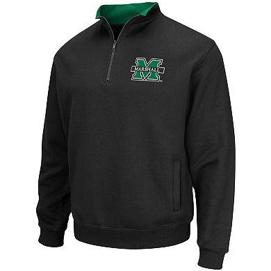 Men's Colosseum Black Marshall Thundering Herd Tortugas Logo Quarter-Zip Jacket