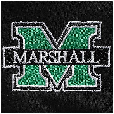 Men's Colosseum Black Marshall Thundering Herd Tortugas Logo Quarter-Zip Jacket