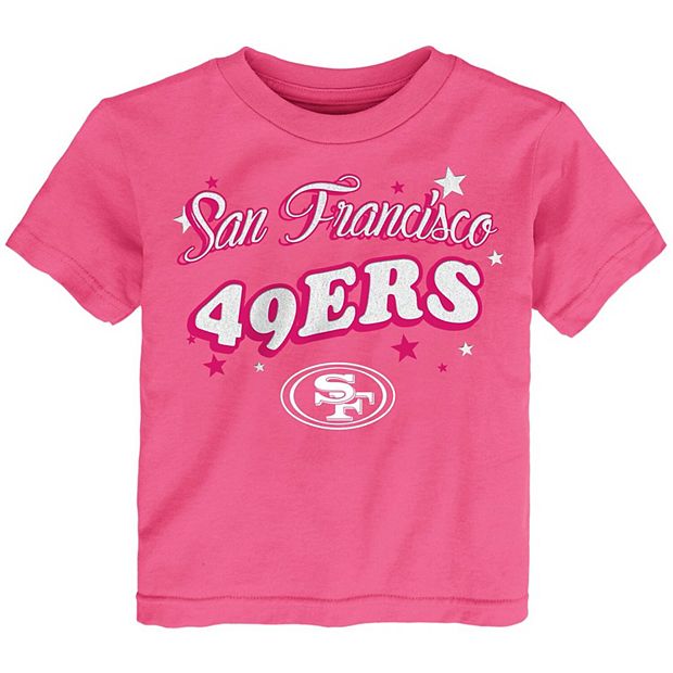 Nfl San Francisco 49ers Girls' Short Sleeve Stripe Fashion T-shirt