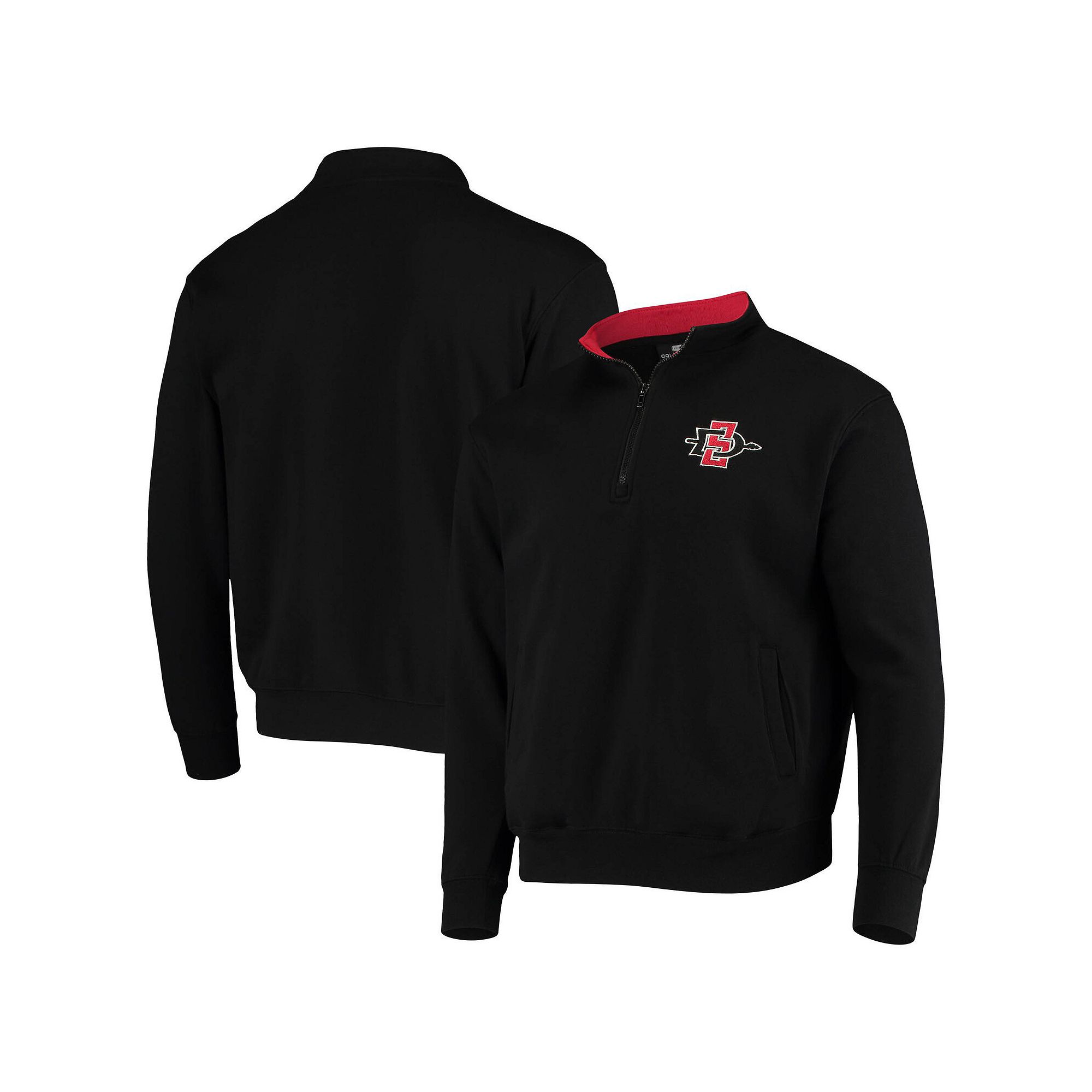 Mens Colosseum Black San Diego State Aztecs Tortugas Logo Quarter-Zip Jack