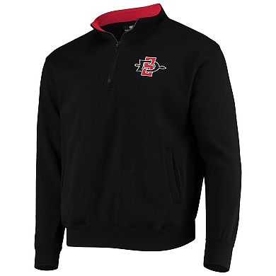 Men's Colosseum Black San Diego State Aztecs Tortugas Logo Quarter-Zip Jacket