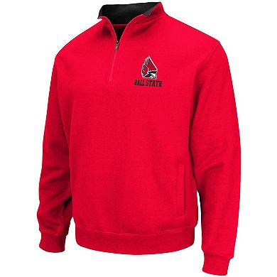 Men's Colosseum Cardinal Ball State Cardinals Tortugas Logo Quarter-Zip Jacket