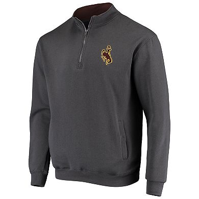 Men's Colosseum Charcoal Wyoming Cowboys Tortugas Logo Quarter-Zip Jacket