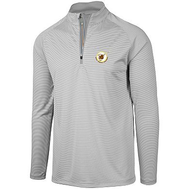 Men's Levelwear Gray San Diego Padres Orion Historic Logo Raglan Quarter-Zip Jacket