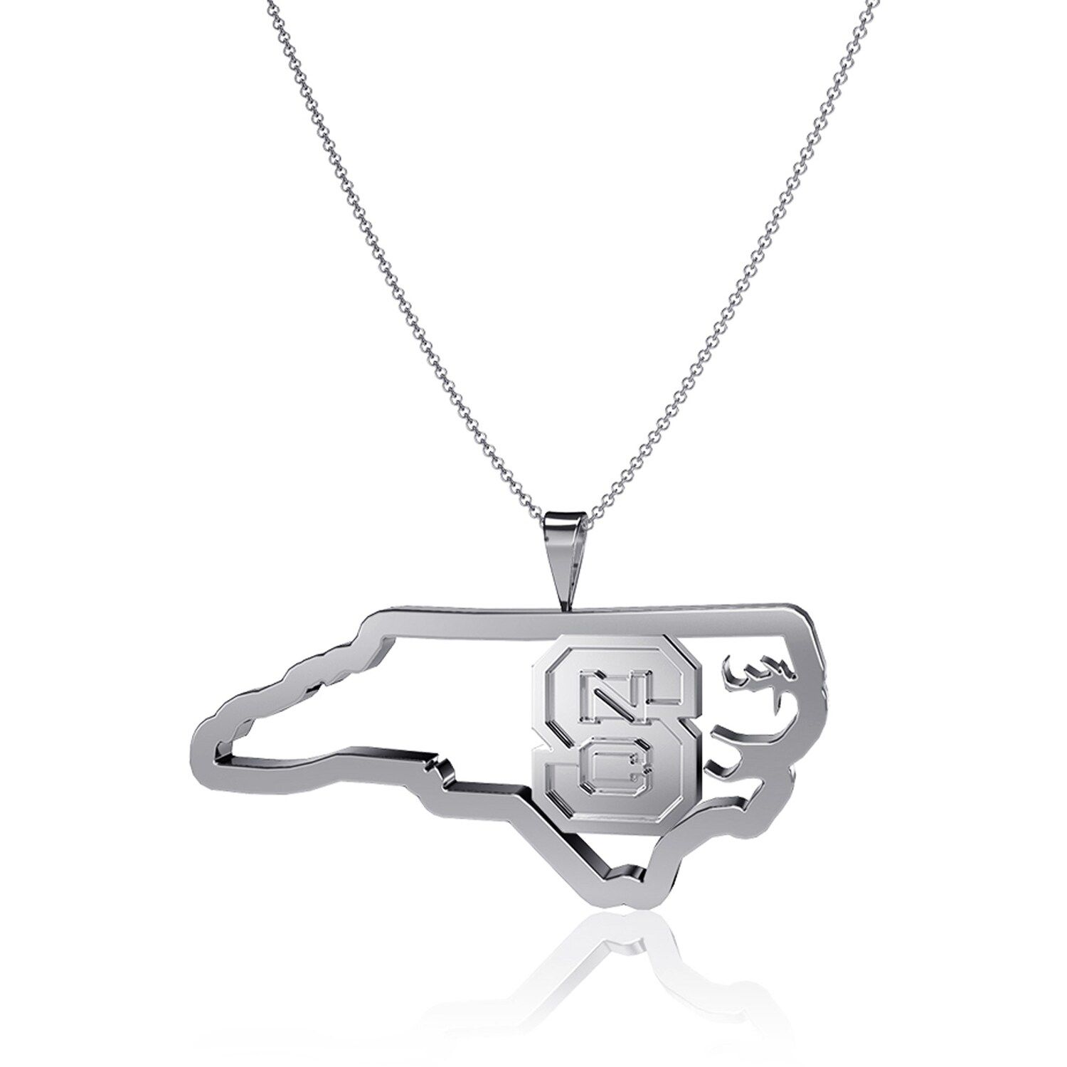 Image for Unbranded Dayna Designs NC State Wolfpack Team State Outline Necklace at Kohl's.