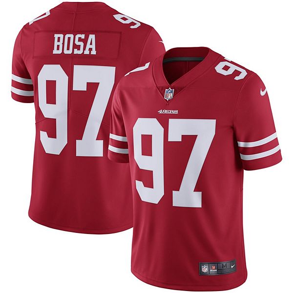 دبابيس خياطة Men's Nike Nick Bosa Scarlet San Francisco 49ers Vapor Limited Jersey دبابيس خياطة