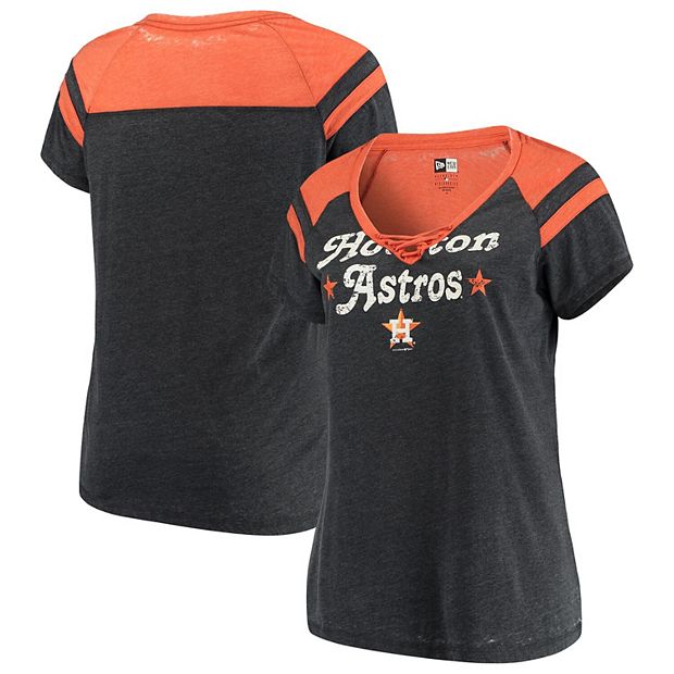 New Era Girl's Houston Astros Orange Long Sleeve T-Shirt