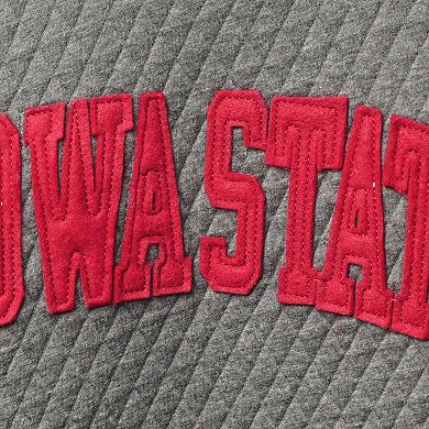 Women's Pressbox Heather Charcoal Iowa State Cyclones Moose Quilted Pullover Sweatshirt