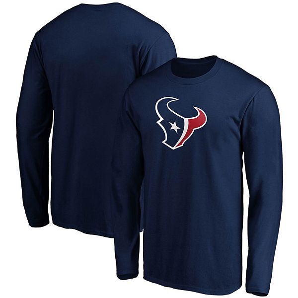 Fanatics Branded Women's Plus Size Navy Houston Texans Primary Logo Long Sleeve T-Shirt - Navy