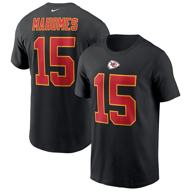 Men's Nike Patrick Mahomes Black Kansas City Chiefs Name & Number T-Shirt