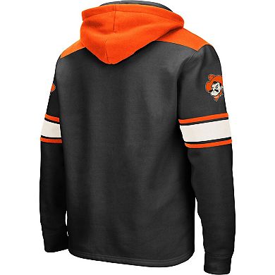 Men's Colosseum Black Oklahoma State Cowboys 2.0 Lace-Up Logo Pullover Hoodie
