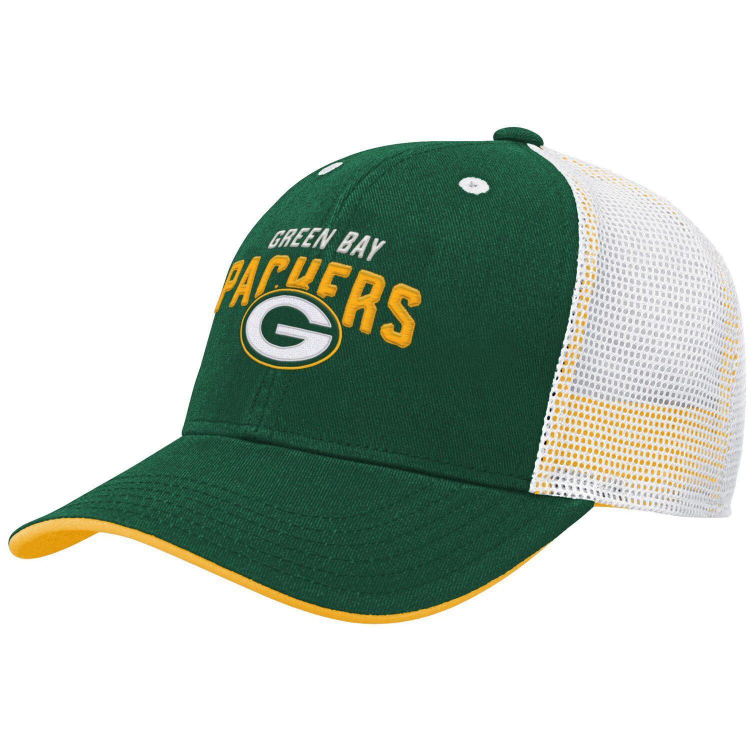 1919 Hat / Green Bay Packers Hat / Packers Trucker Cap Kelly/ White/ Kelly