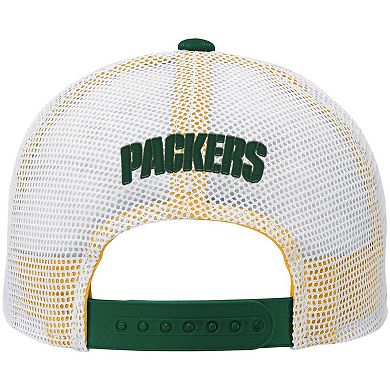 Youth Green/White Green Bay Packers Core Lockup Adjustable Hat