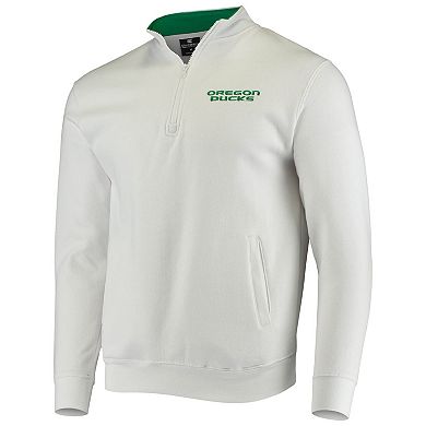 Men's Colosseum White Oregon Ducks Tortugas Logo Quarter-Zip Jacket