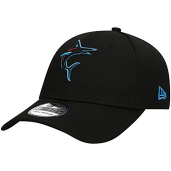 Men's New Era Black Miami Marlins Clubhouse Alternate 39THIRTY Flex Hat