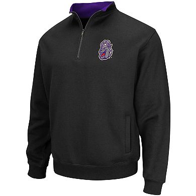 Men's Colosseum Black James Madison Dukes Tortugas Logo Quarter-Zip Jacket
