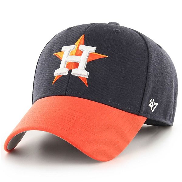Men's '47 Navy/Orange Houston Astros Logo MVP Adjustable Hat