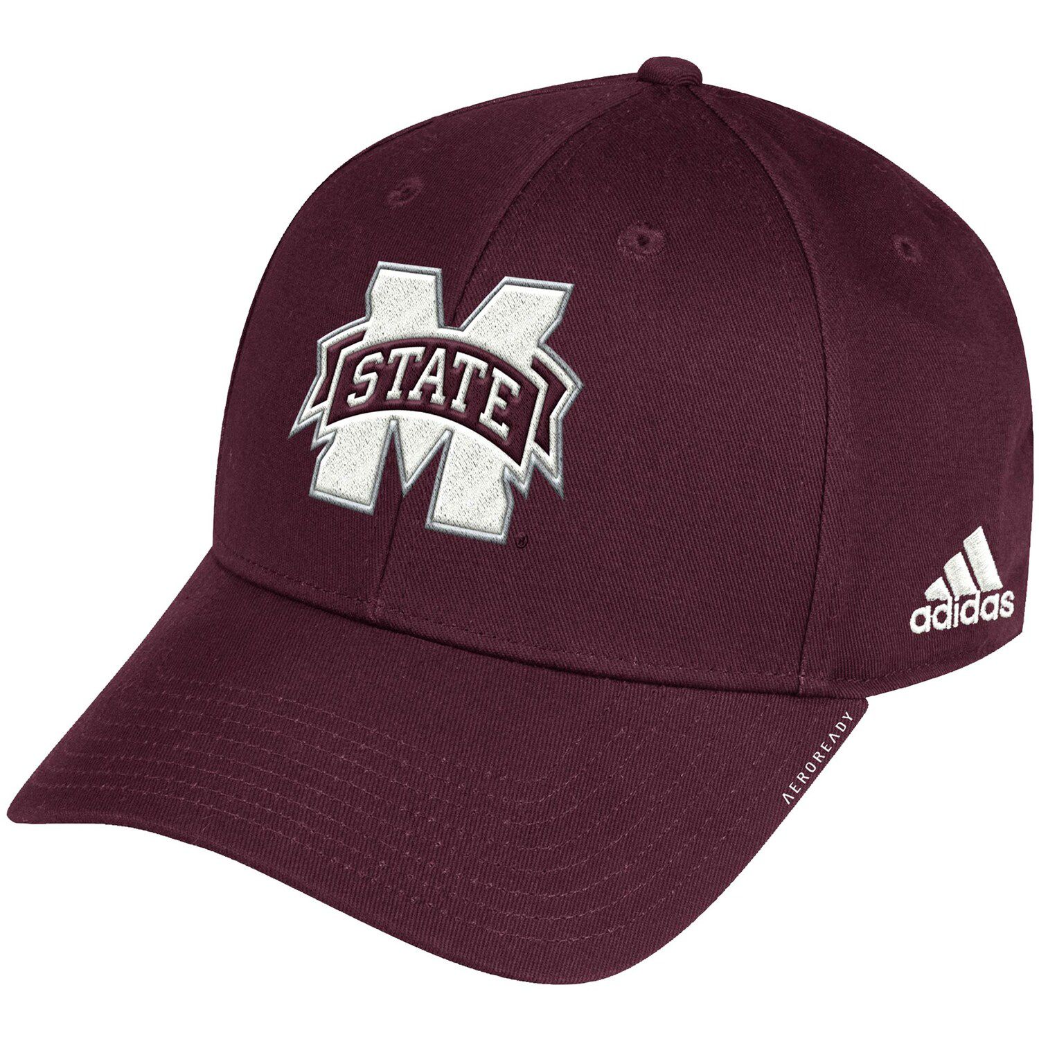 mississippi state adidas fitted baseball hat