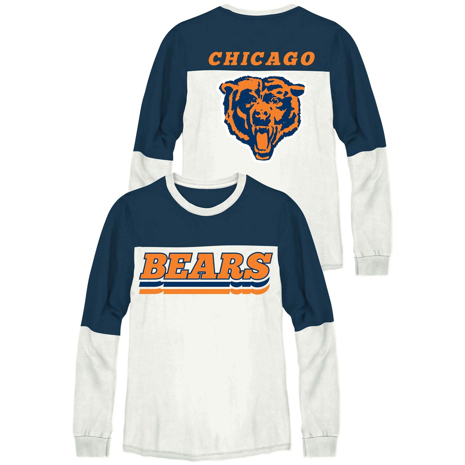 Chicago Bears Combine 50 Yard Line Long Sleeve T-Shirt by New Era