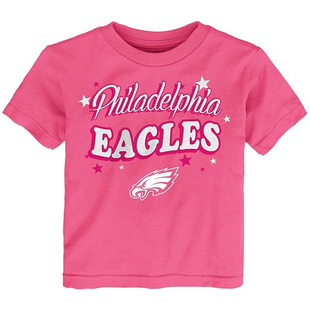 Girls Toddler Pink Philadelphia Eagles My Team T-Shirt