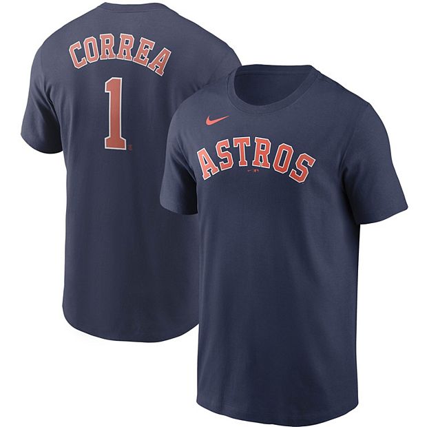 Men's Nike Carlos Correa Navy Houston Astros Name & Number Team T