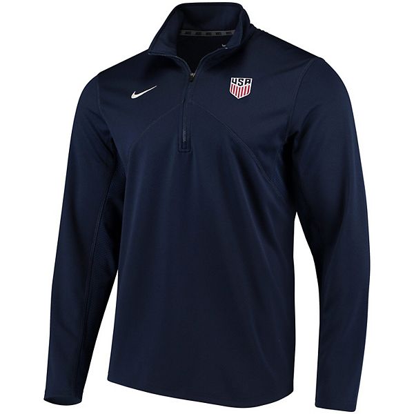 Men's Nike Navy US National Team Training Quarter-Zip Performance Jacket