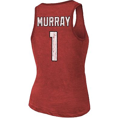 Women's Fanatics Branded Heathered Cardinal Arizona Cardinals Name & Number Tri-Blend Tank Top