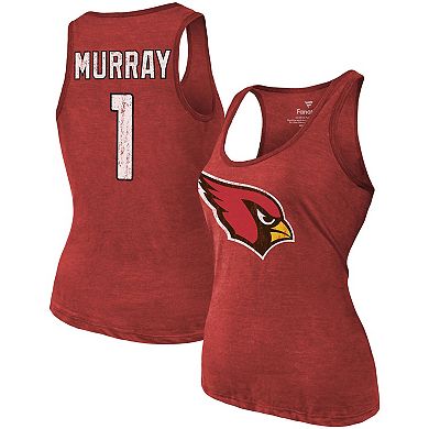 Women's Fanatics Branded Heathered Cardinal Arizona Cardinals Name & Number Tri-Blend Tank Top