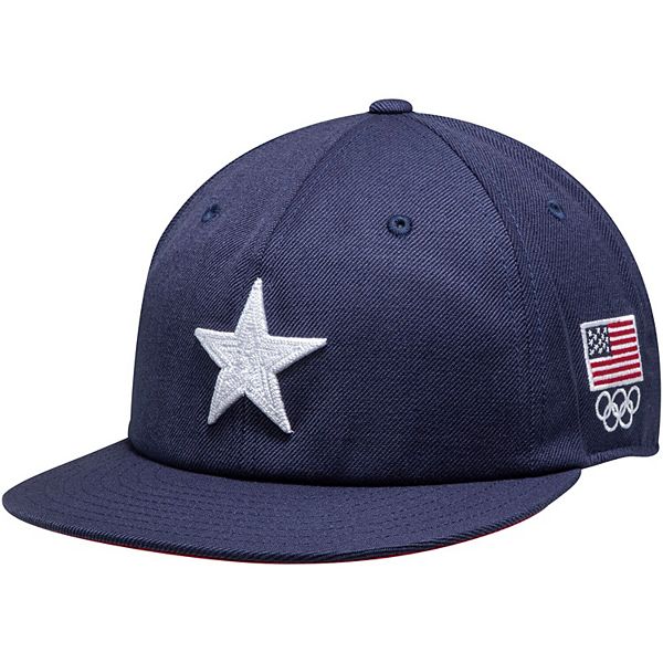 Men S Navy Team Usa Star Wool Adjustable Hat