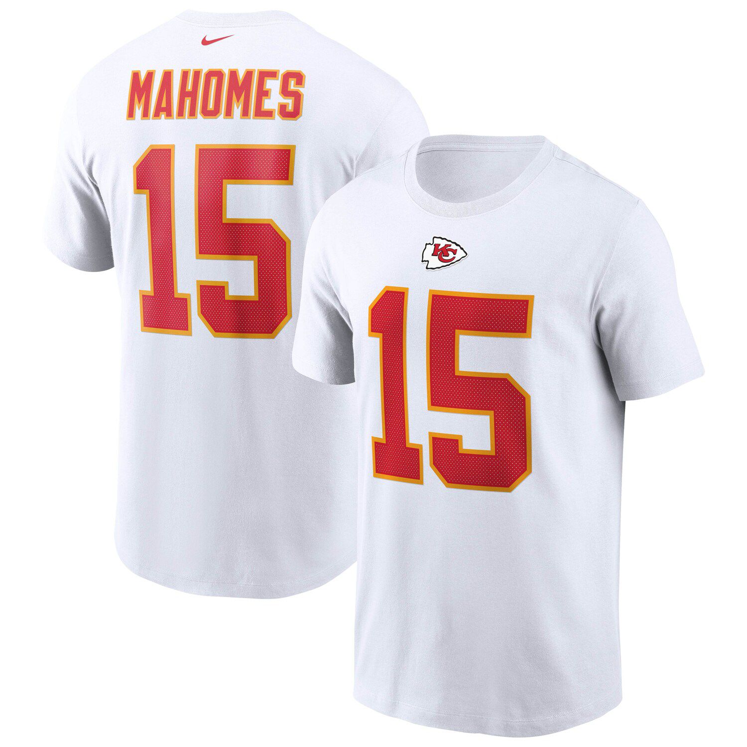 white kansas city chiefs shirt