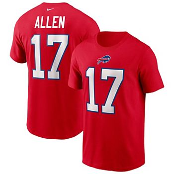 Josh Allen Buffalo Bills Nike Name & Number T-Shirt - Red