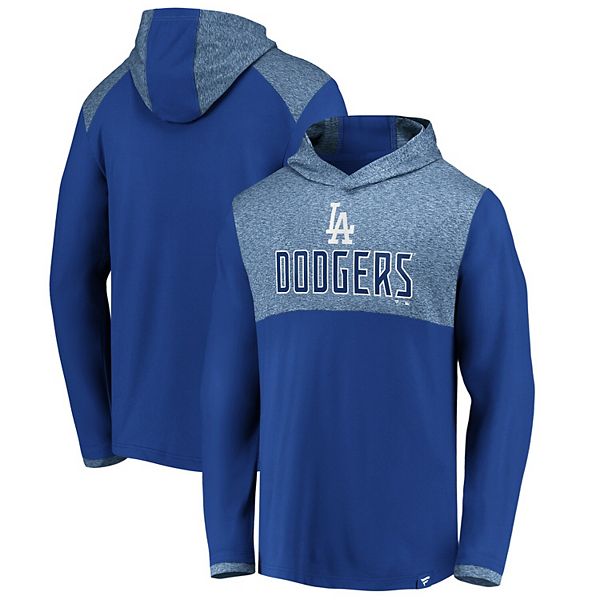 Mens Los Angeles Dodgers Iconic Brushed Poly Lightweight Pullover Hoodie