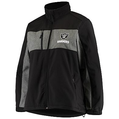 Women's Dunbrooke Black Las Vegas Raiders Zephyr Softshell Full-Zip Jacket