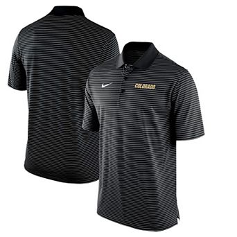 Men's Nike Black Colorado Buffaloes Stadium Stripe Performance Team Polo